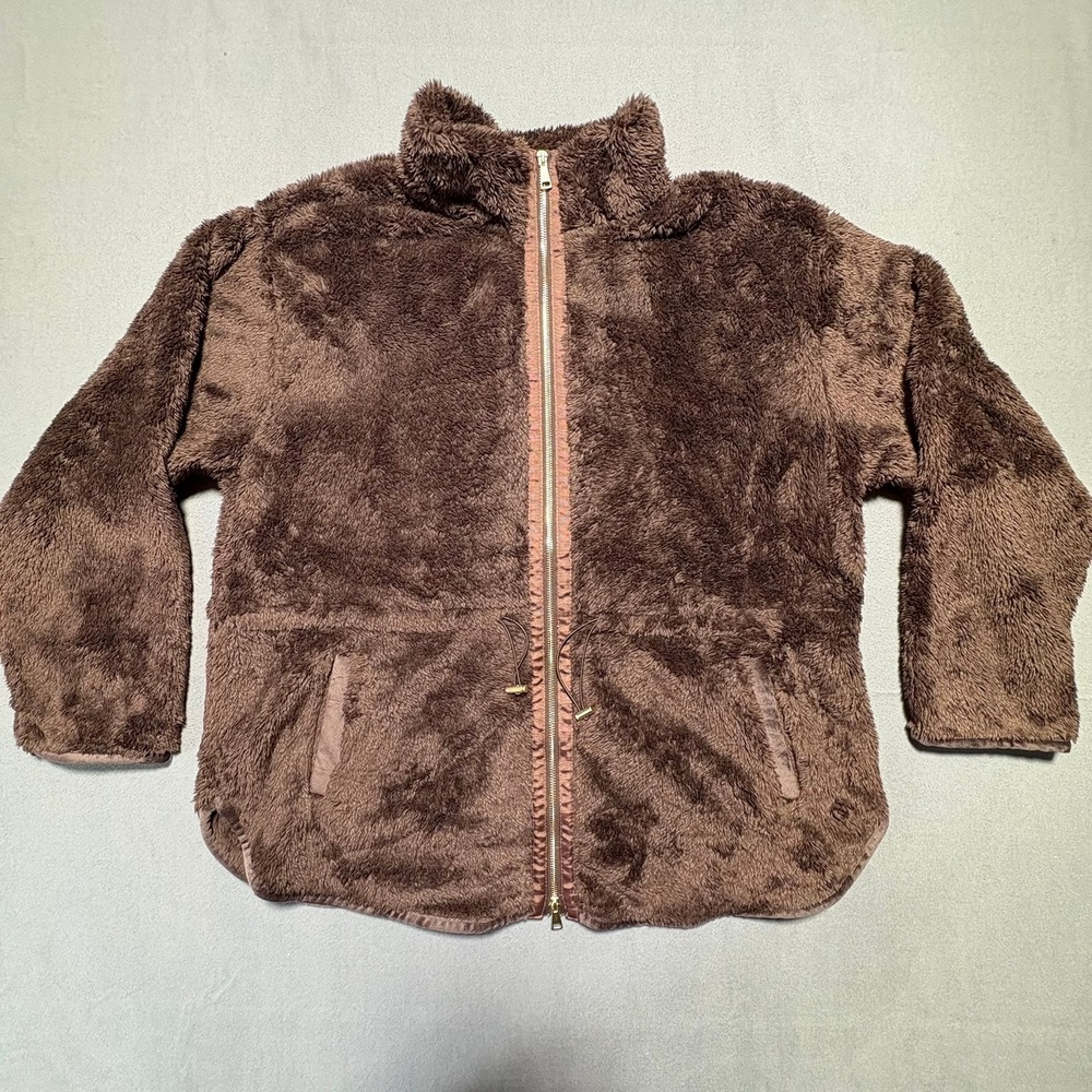 Softies Dreamplush Zip Tunic Espresso Brown Faux Fur Jacket 2X/3X 7800-20